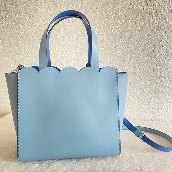 Kate Spade blue Scallop trim Eyelet 2 way bag - Picture 4 of 11